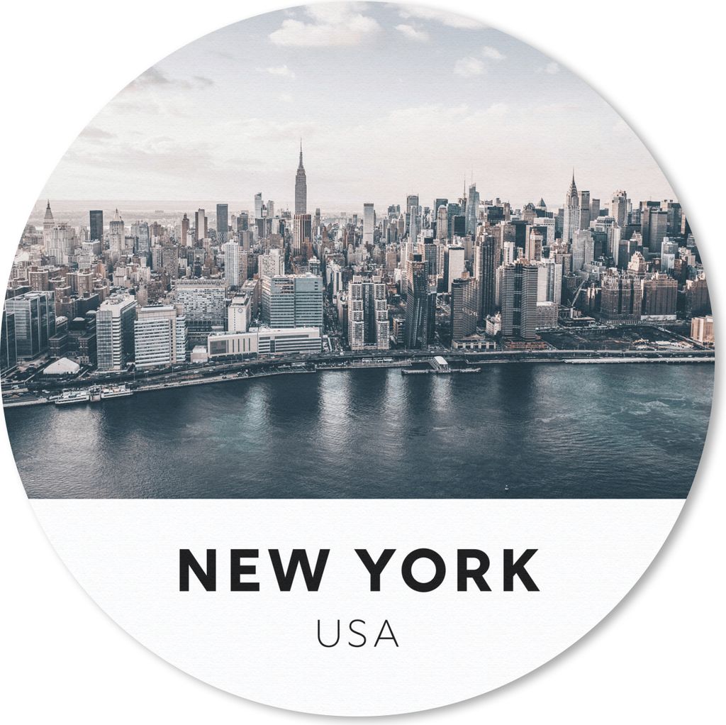 MuchoWow Mauspad Mousepad New York - Vereinigte Staaten - Häuser 20x20 cm - Mousepads - Maus Mat - Pad - Mausunterlage - Schreibtischmatte