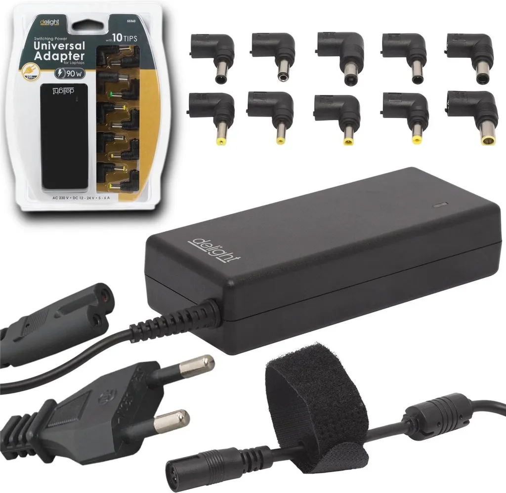 Chargeur universel 90W haute performance pour PC portable multi-embouts