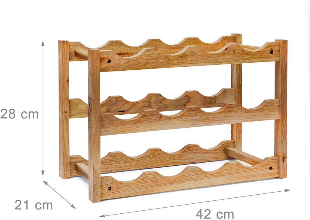 relaxdays stojan na víno hnedý 42,0 x 21,0 x 28,0 cm Obrázok produktu 6