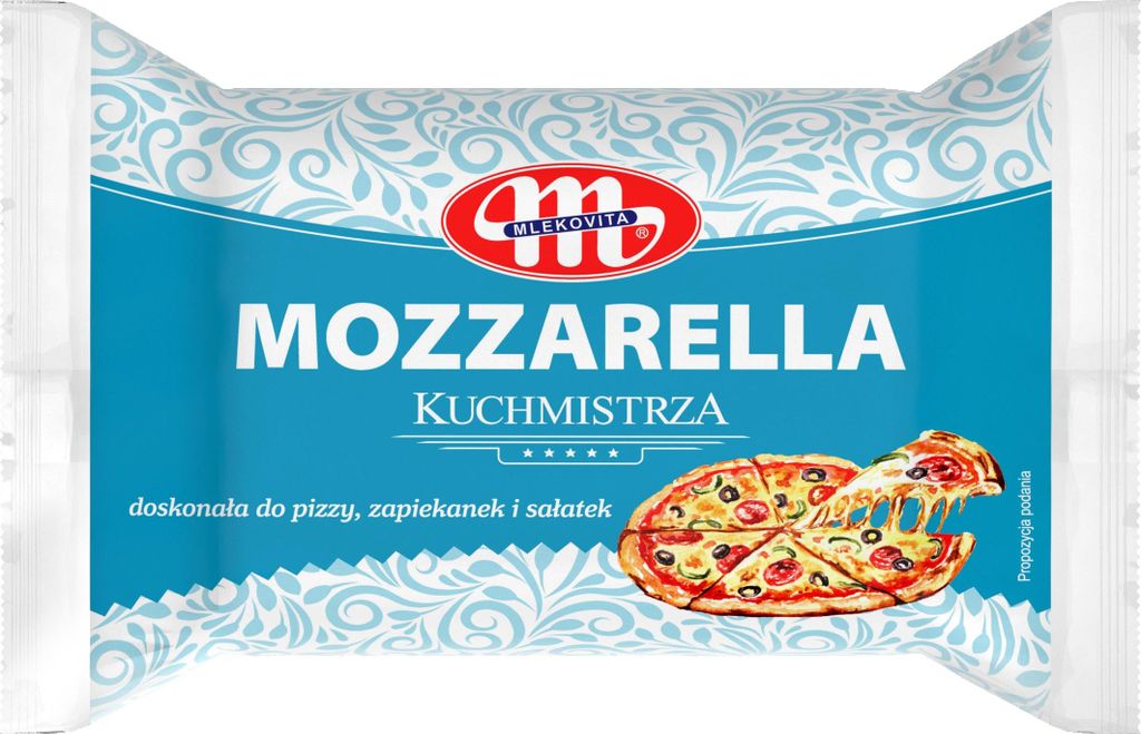 Mozzarella-Käse für Pizza 250g - Mlekovita Produktbild 