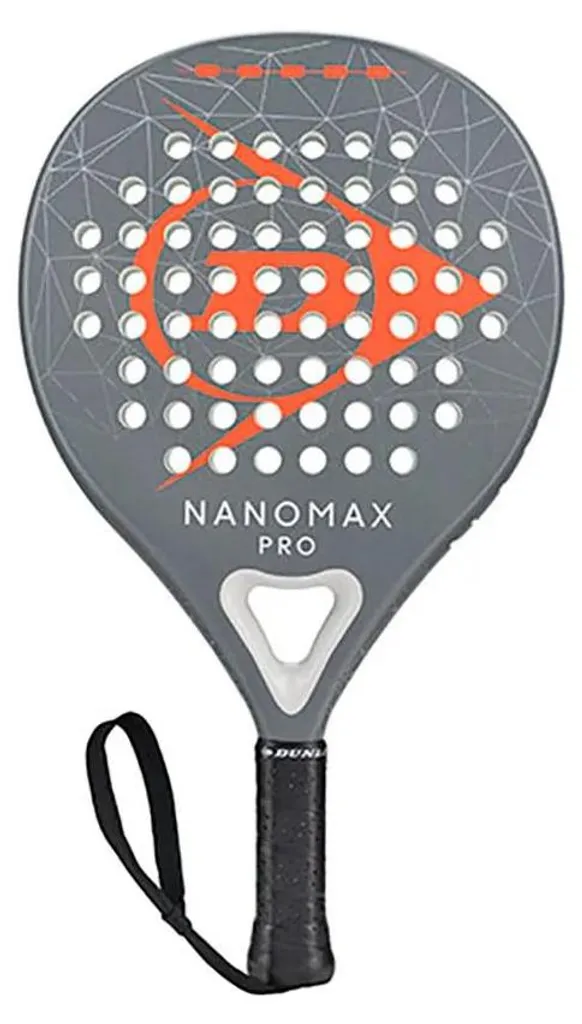 Raquette de Padel de Compétition Dunlop Nanomax Pro Argent - Poids 365g