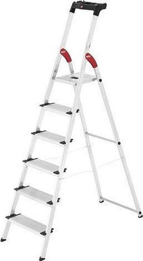 Hailo 8040-615 L80 ComfortLine Aluminium Huishoudtrap 6 Tredes