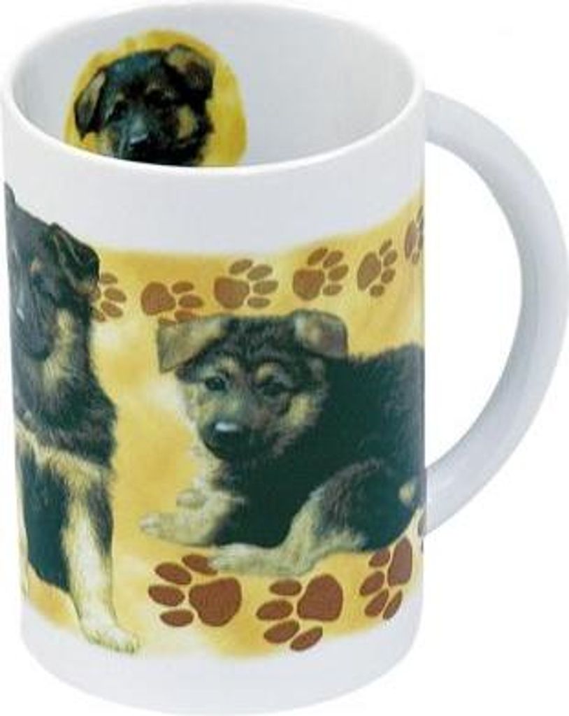 Designertasse Tasse mit Aufdruck Schäferhund Welpenreihe 57165