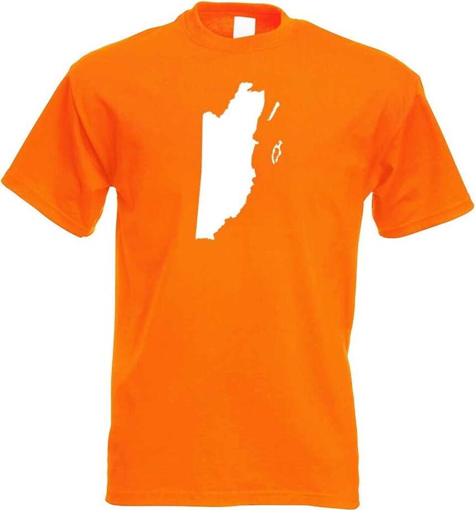 Kiwistar - T-Shirt - orange - Belize Umriss Kontur Herren Funshirt Bedruckt Design Sprüche Spruch Motive - mit Motiv Bedruckt - Funshirt Design - ...