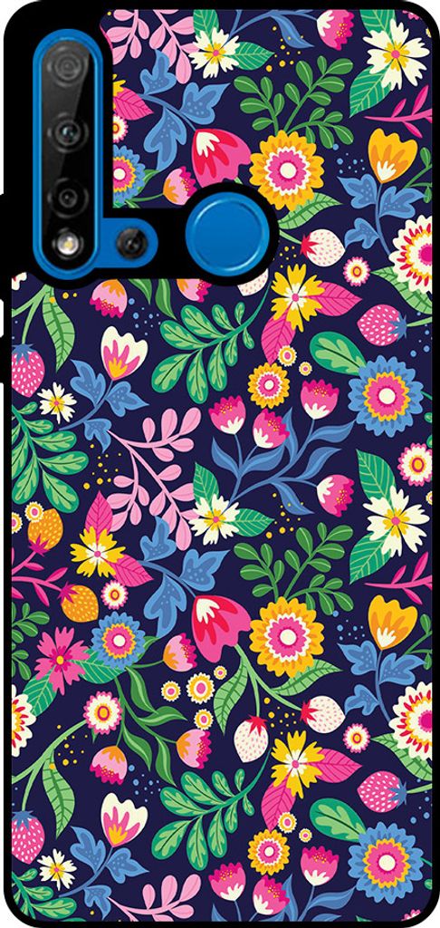 Smartphonica Handyhülle Passend für Huawei P20 Lite (2019) mit Blumendruck - TPU Backcover Hülle Blumendesign