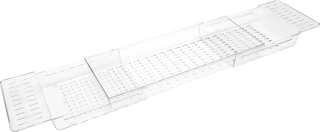 Tablette de baignoire pour lire et se relaxer, plateau transparent extensible