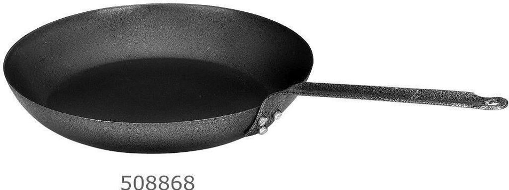 Bratpfanne, Schmorpfanne, Pressstahl, schwarz, Ø 32 cm, rund