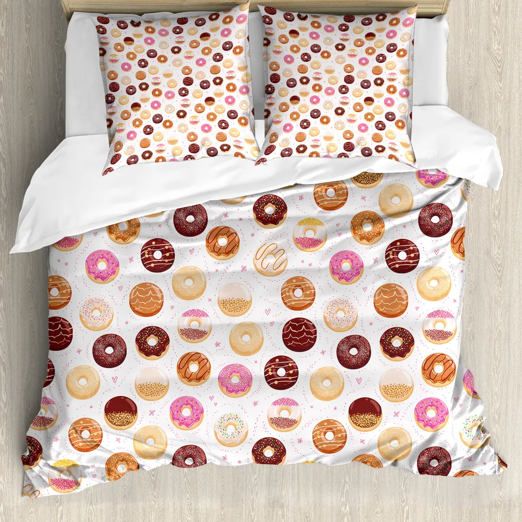 Set Letto Antiacaro ABAKUHAUS 155x220 - Ciambelle Rosa per Bambini
