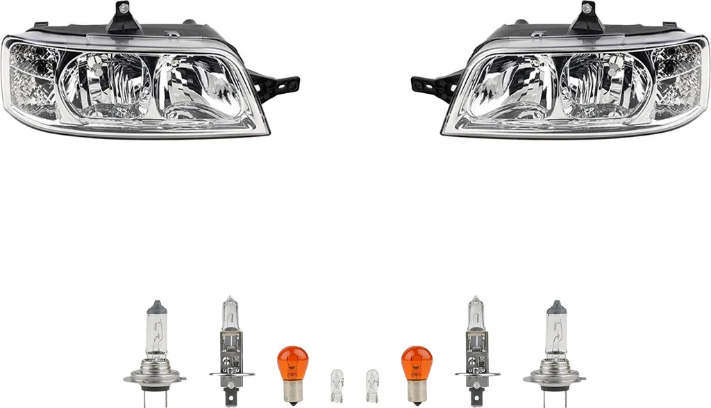 Johns, set fari sinistro e destro adatto per Peugeot Boxer + tutte le lampadine