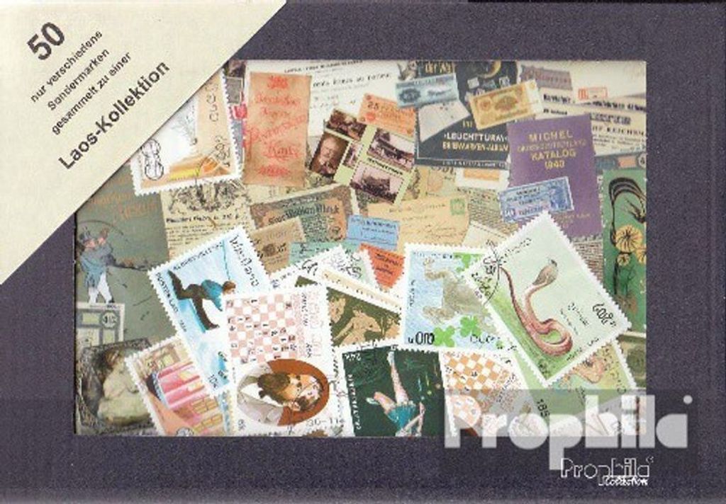Briefmarken Laos 50 verschiedene Marken