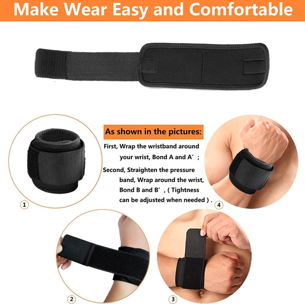 Handgelenkstütze Handbandage mit Klettverschluss für Sport Produktbild 3