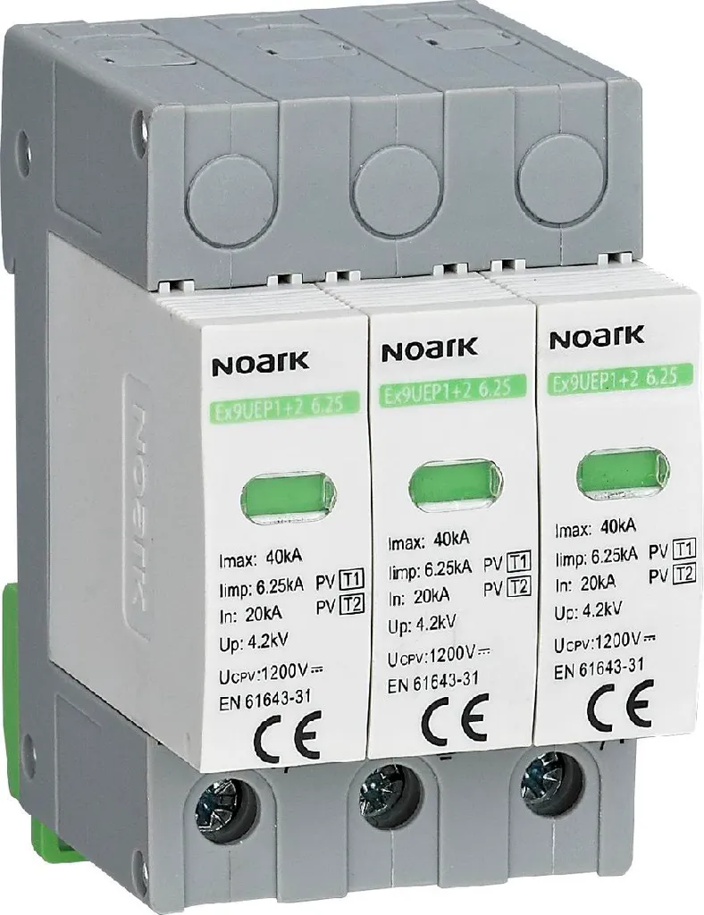 Parafoudre DC 1000V Type 1+2 3P 20kA/40kA NOARK 111759 Photovoltaïque