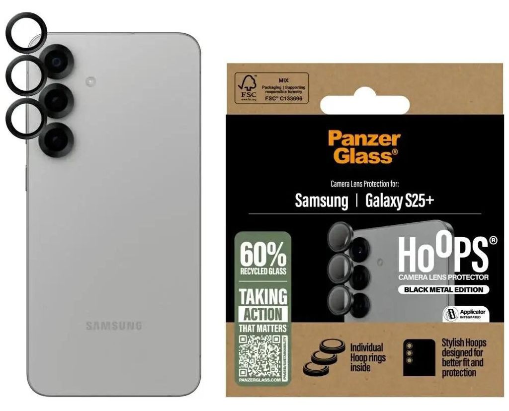 PanzerGlass ® Hoops® Camera Lens Protector Black Samsung Obrázek produktu 