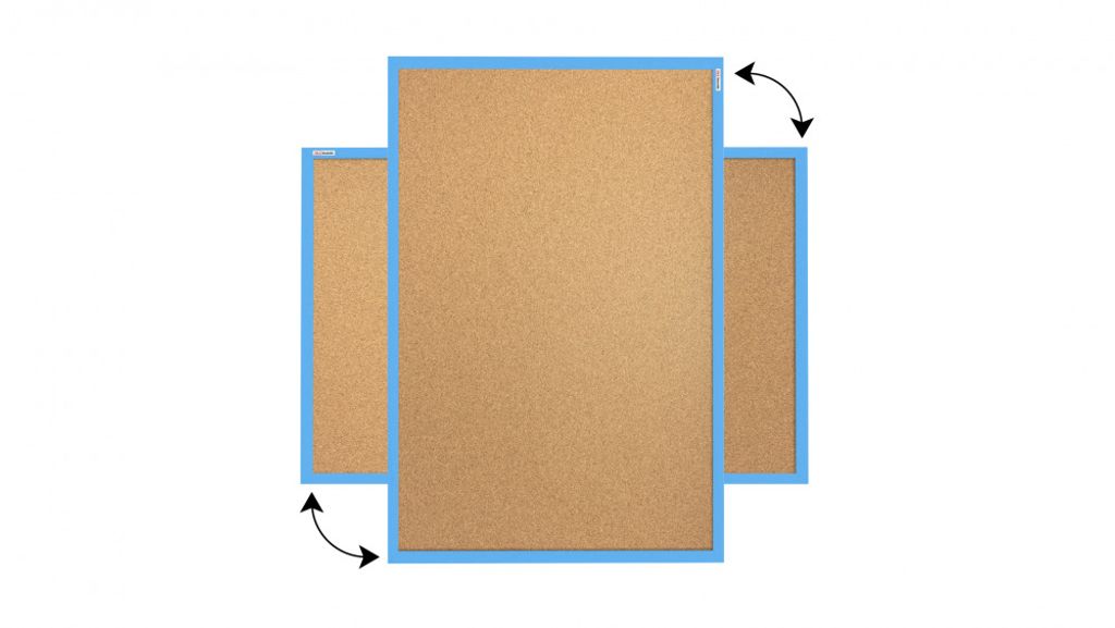 Korková nástěnka v barevném dřevěném rámu 90x60 cm – Modrá Obrázek produktu 5
