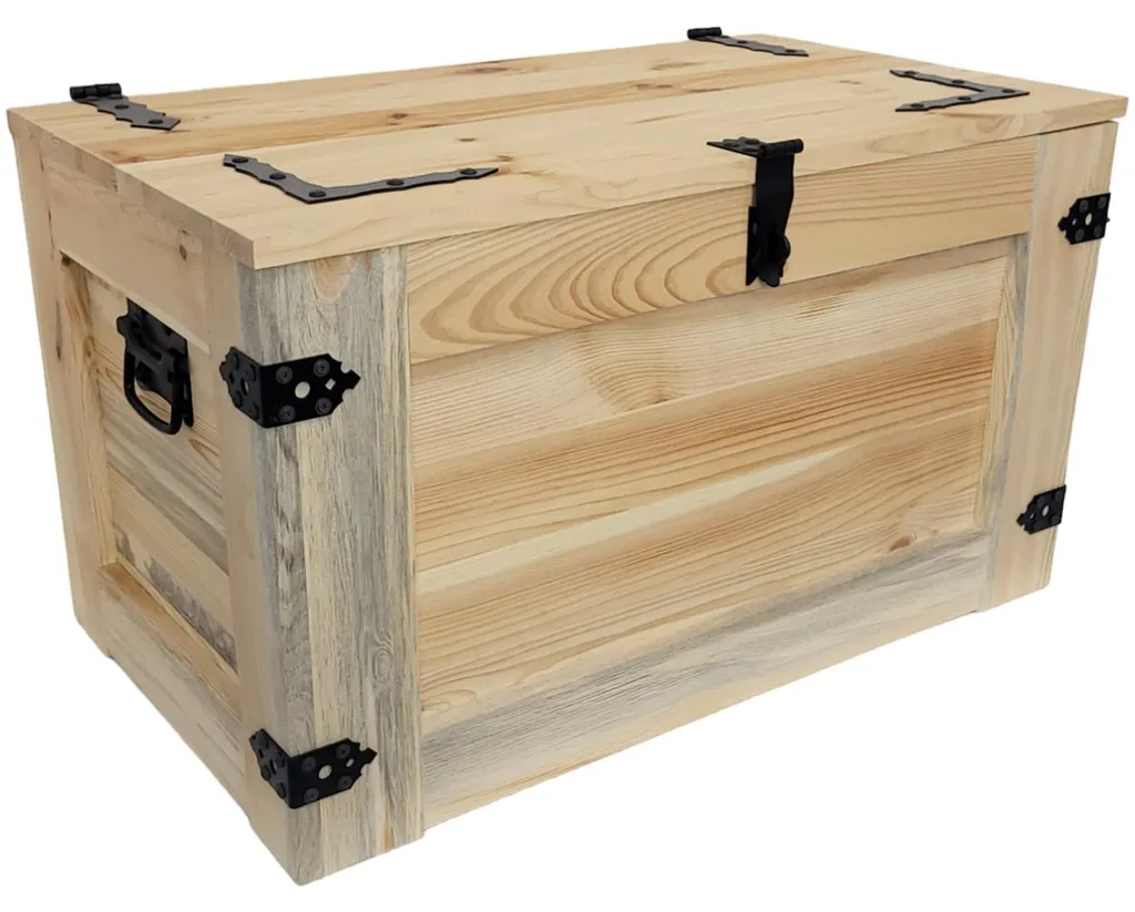 Bac de rangement 80 cm en bois pour jouets et bûches avec roues mobiles - 15