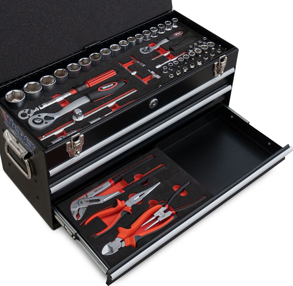 Weber MX Werkzeugkiste mit 3 Schubladen und Klappdeckel Produktbild 5