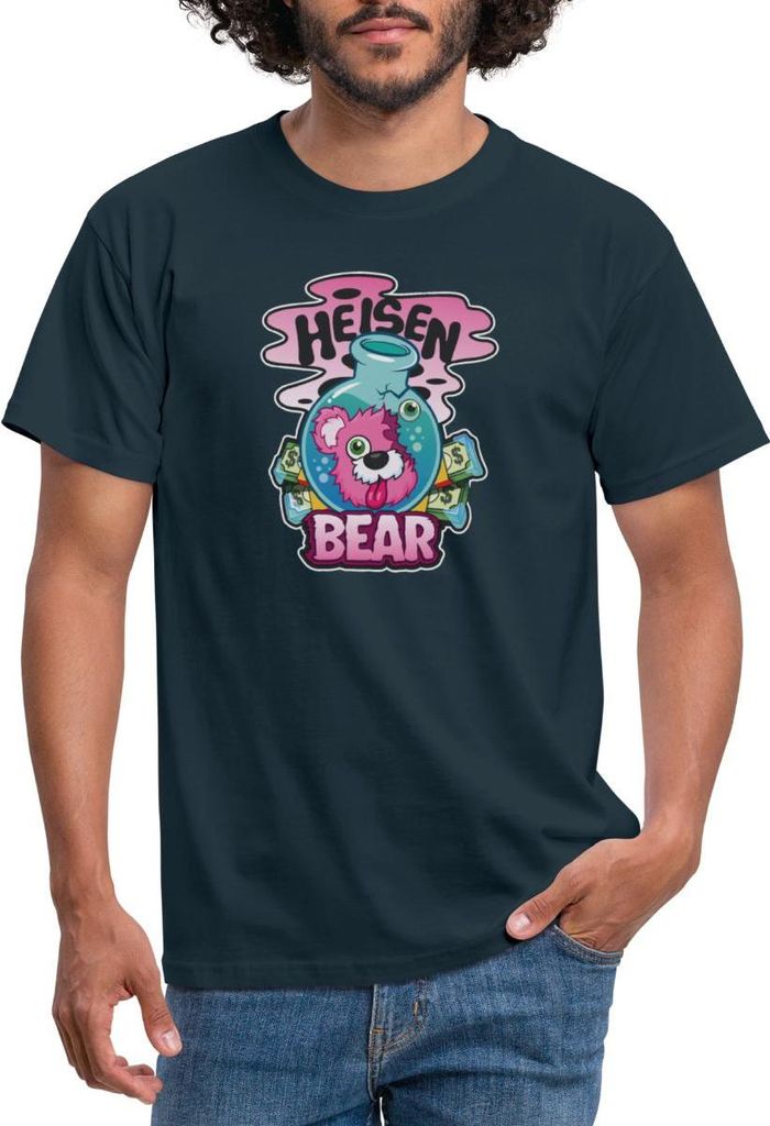 Spreadshirt Breaking Bad Heisenbear Pinker Teddybär Männer T-Shirt, L, Navy