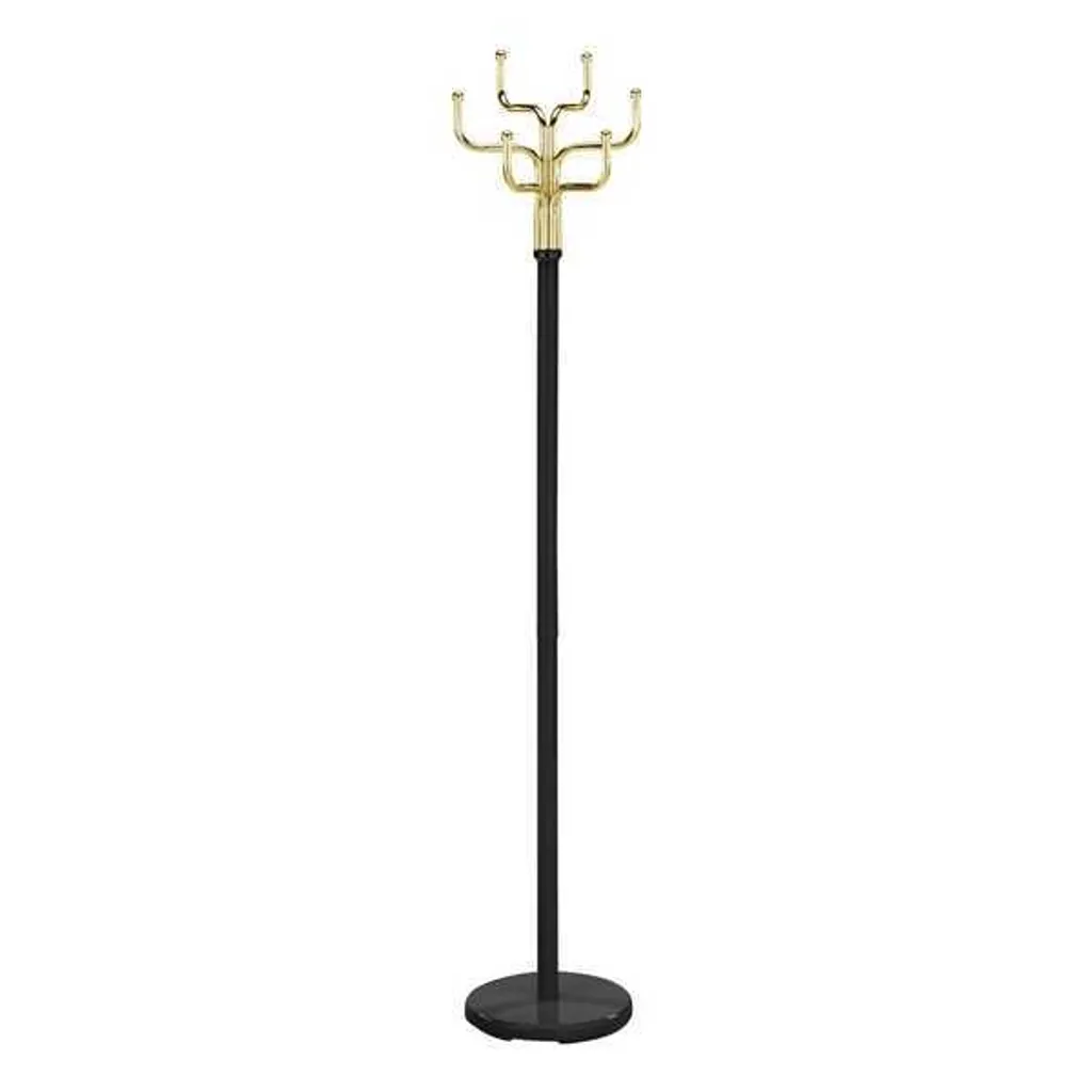Vestiaire d'entrée indépendant JULIEN - Porte-manteau métal noir et or