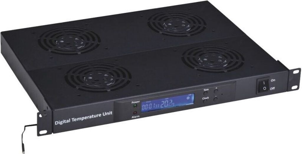 Alantec SA-F-1U-4-T2-C Ventilačný panel s digitálnym Obrázok produktu 