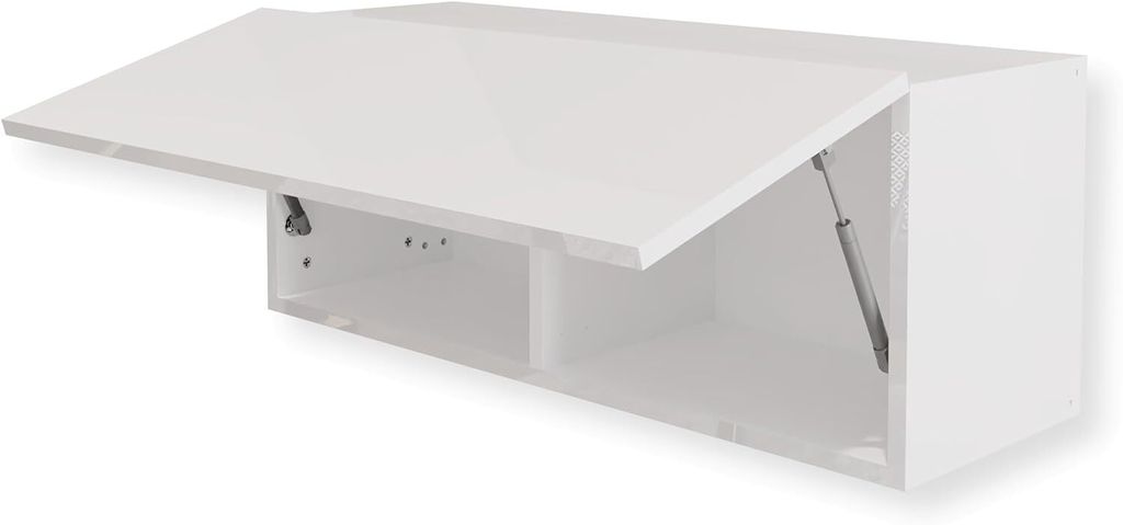 Nástenná skrinka vysoký lesk biela 90 x 35 x 32 cm (ŠxVxH) Obrázok produktu 