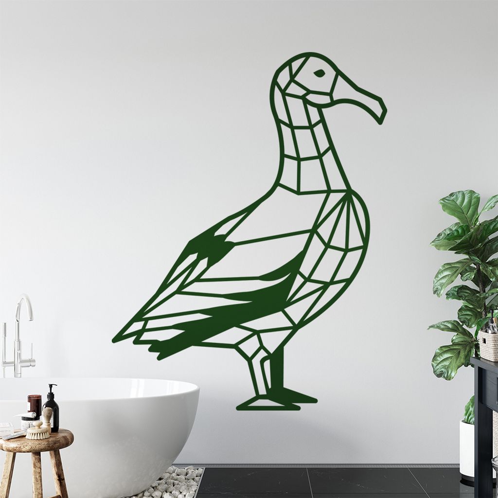 Albatros Vogel Polygon Wandtattoo Wandaufkleber Wall Sticker - Dekoration, Küche, Wohnzimmer, Schlafzimmer, Badezimmer