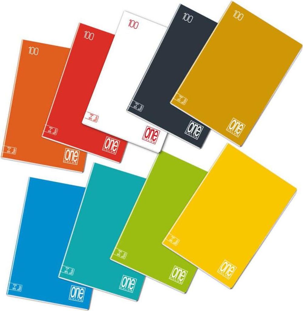 Blasetti One Color MAXI Notizbuch A4 25 Blätter Mehrfarbig