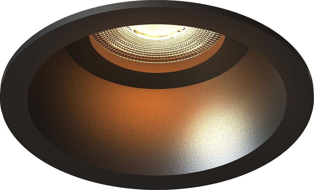 Ledvion - Einbaustrahler led schwarz Round, Ø85mm, dimmbar, 3W, GU10 Spot, 2700.000, 345 Lumen, Aluminium, IP20, moderne Deckenspot