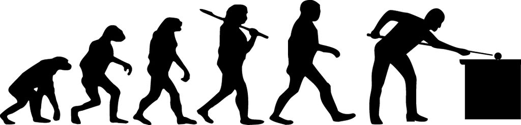 Evolution billard, billardspieler, Autoaufkleber