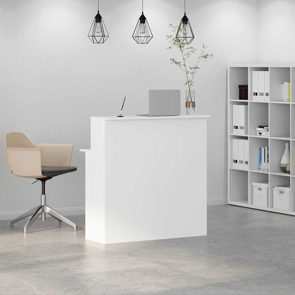 "im Sonderangebot"Büro-Möbel - CLORIS - Bürotisch - Empfangstresen Weiß 100 x 50 x 103,5 cm Holzwerkstoff - NeuMöbel6391557