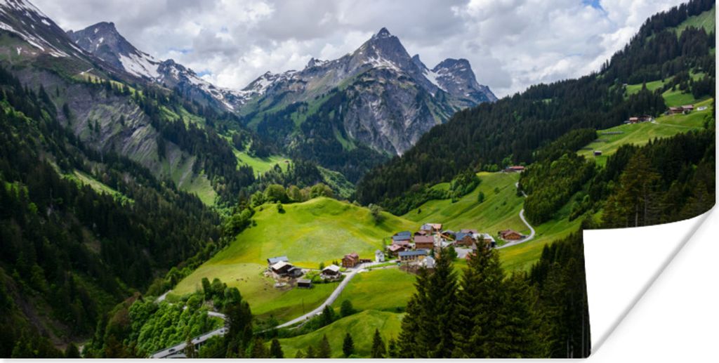 MuchoWow Poster Berge in Österreich 150x75 cm - ohne Rahmen