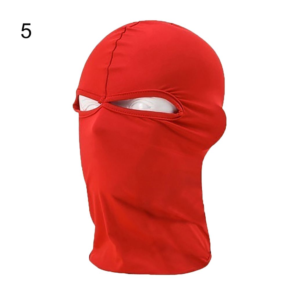 Unisex Outdoor Motorrad Vollgesichtsschutz Ski Nackenschutz Elasthan Sturmhaube Schwarz