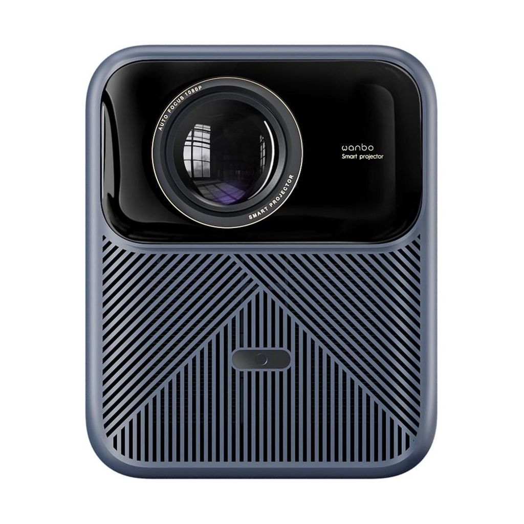 A product shot of a projector.