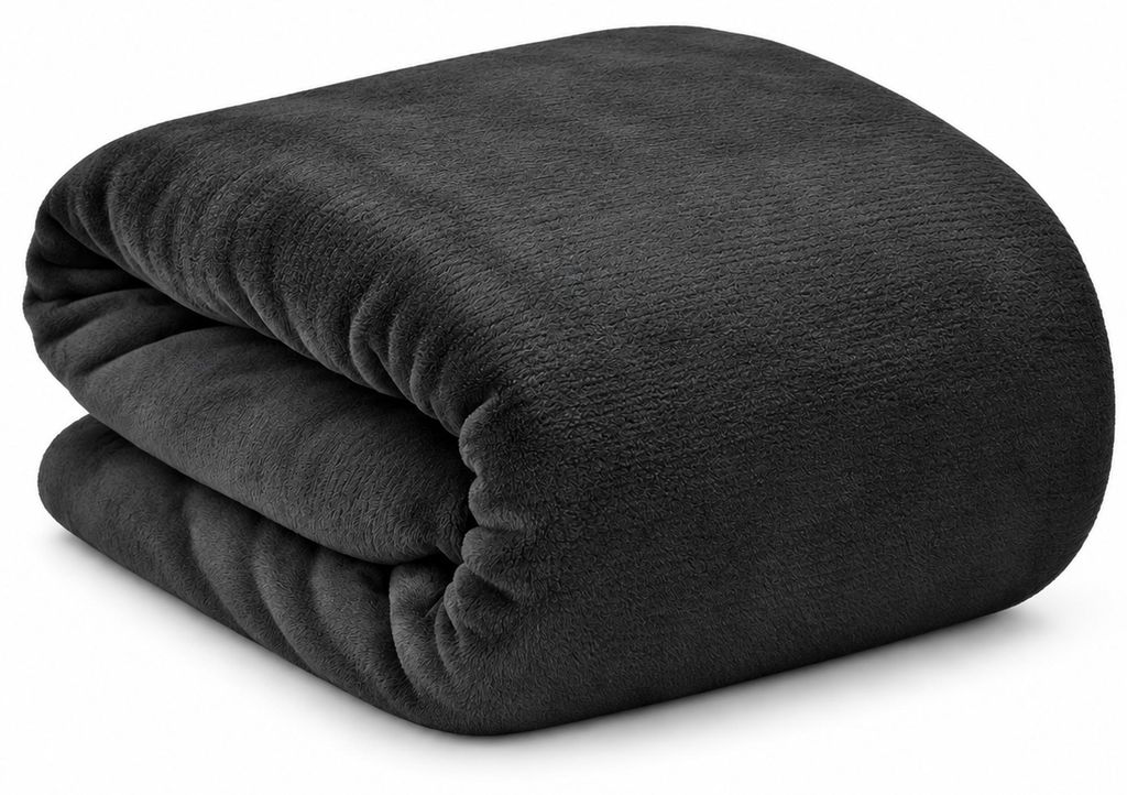 Beautissu Aurelia Kuscheldecke Schwarz, 220x240cm Produktbild 