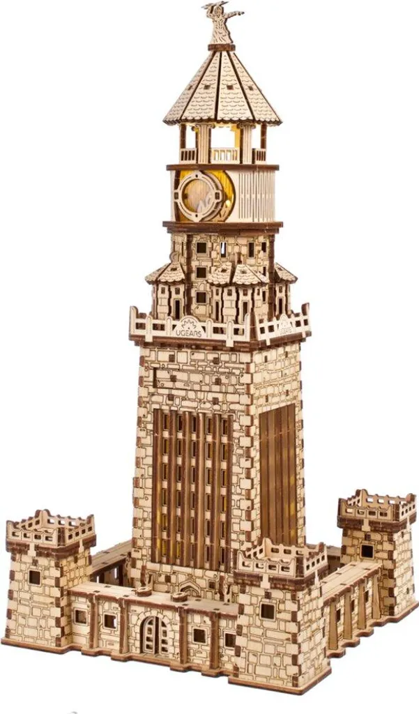 Puzzle 3D Phare d'Alexandrie Ugears Montage facile sans colle bois
