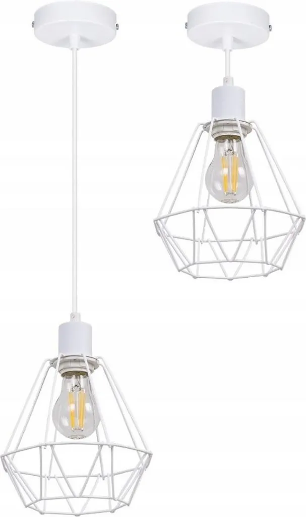Suspension Moderne Edison Diamond Loft en Métal Noir pour Salon Industriel