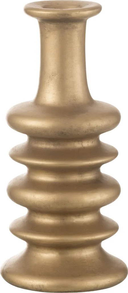 Grand Vase Décoratif en Céramique Dorée J-Line Nebu pour Salon Moderne