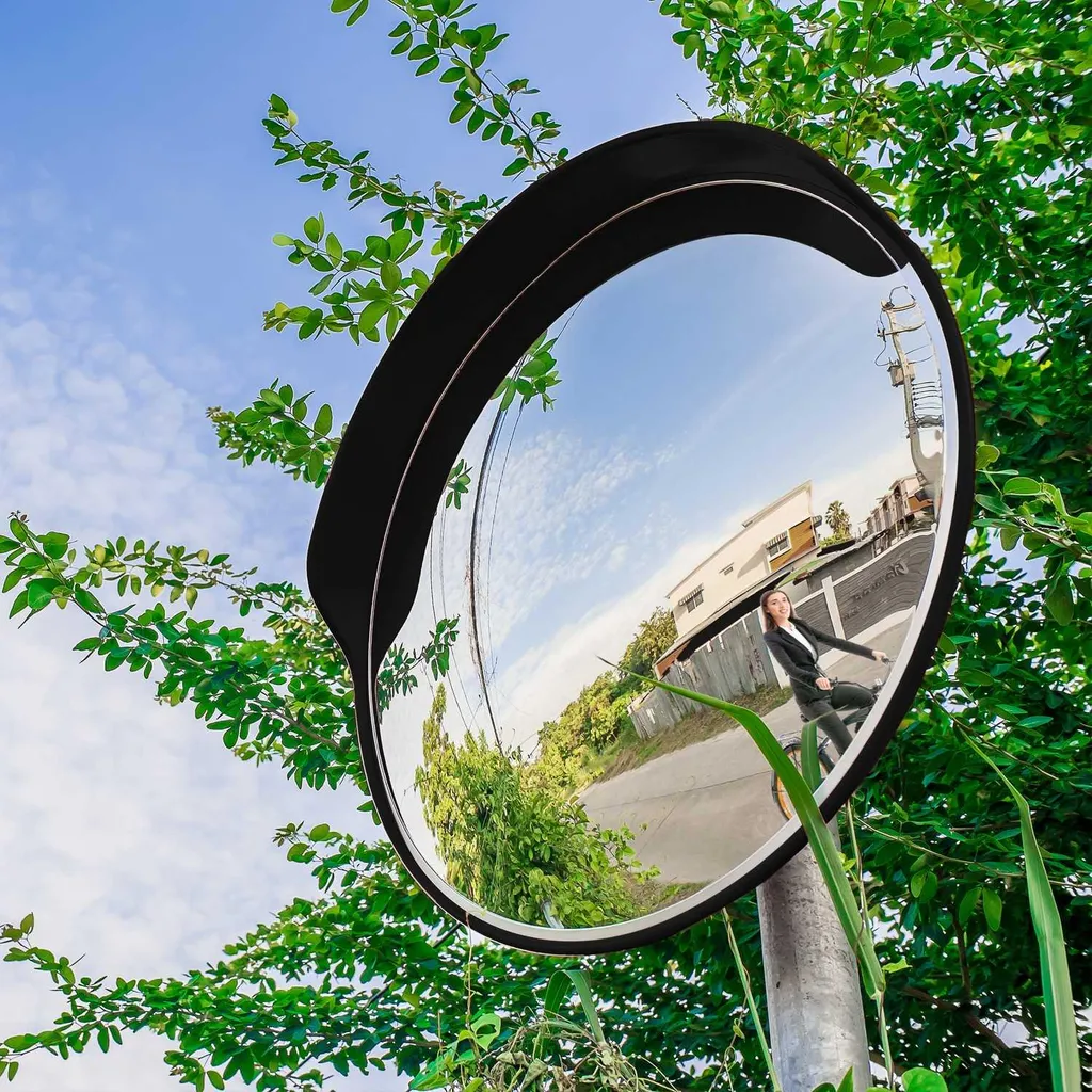 Miroir de circulation 45 cm convexe - Sécurité sortie de garage et rue - 2