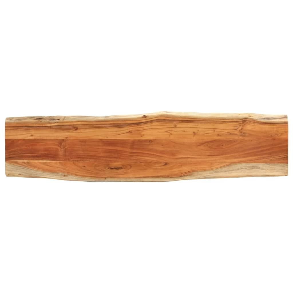 Tischplatte 160x40x3,8cm Rechteckig Massivholz Akazie Baumkante
