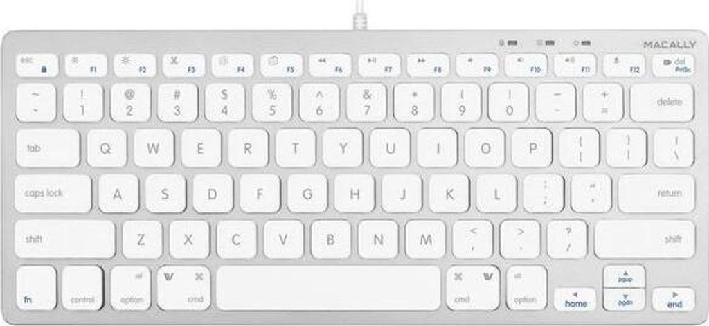 Macally SLIMKEYCA, kompakte USB-A-Tastatur fr Mac, US QWERTY Tasten-Layout