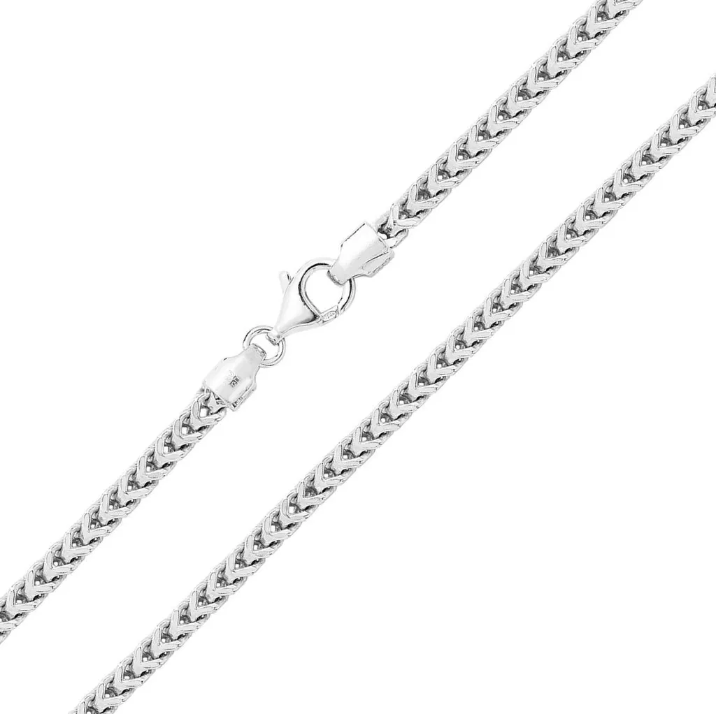 Chaîne Franco Argent 925 Durable - Collier Femme Anti-Ternissement