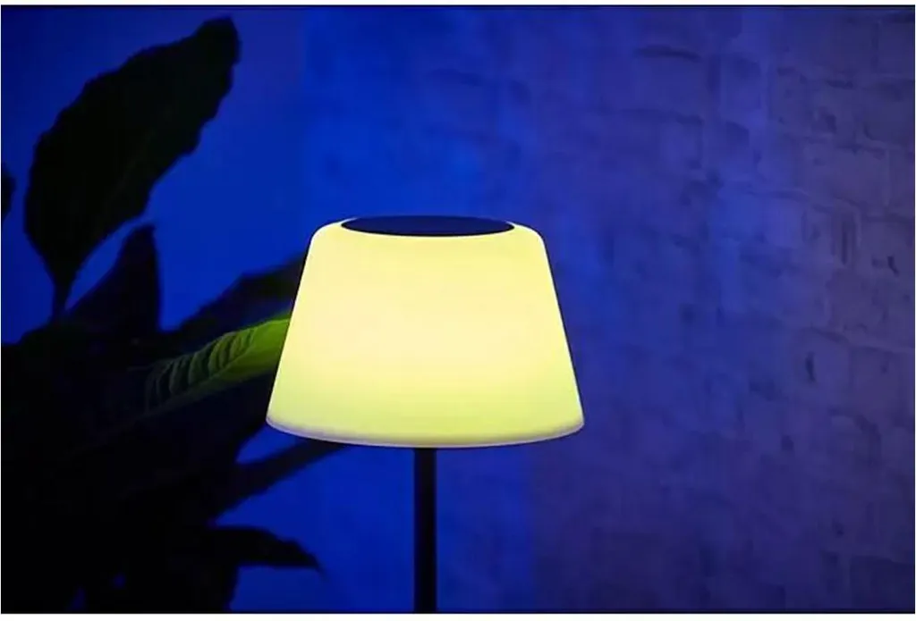 Lampada Solare da Terra RGBW IP44 105cm - Piantana Giardino Nera/Bianca