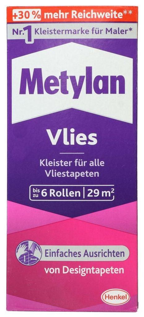 Metylan Vlies, Kleister für Vliestapeten, Ausbeute ca. 29 Produktbild 