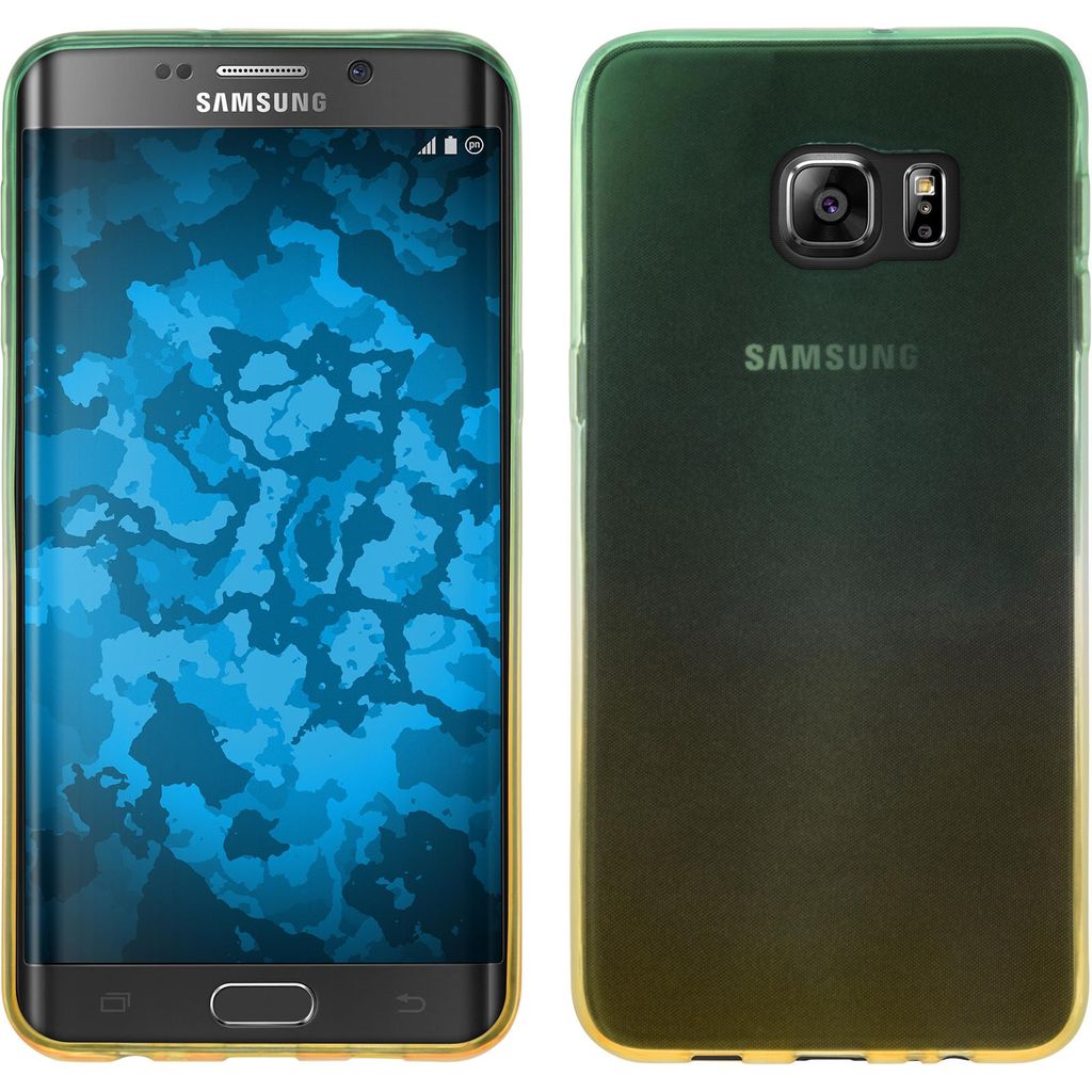 PhoneNatic Case kompatibel mit Samsung Galaxy S6 Edge Plus - Design:03 Silikon Hülle Ombrè Cover