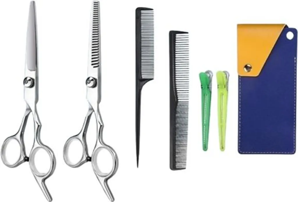 INF Set Forbici Parrucchiere 7 Pezzi: Kit Professionale Acciaio Inox