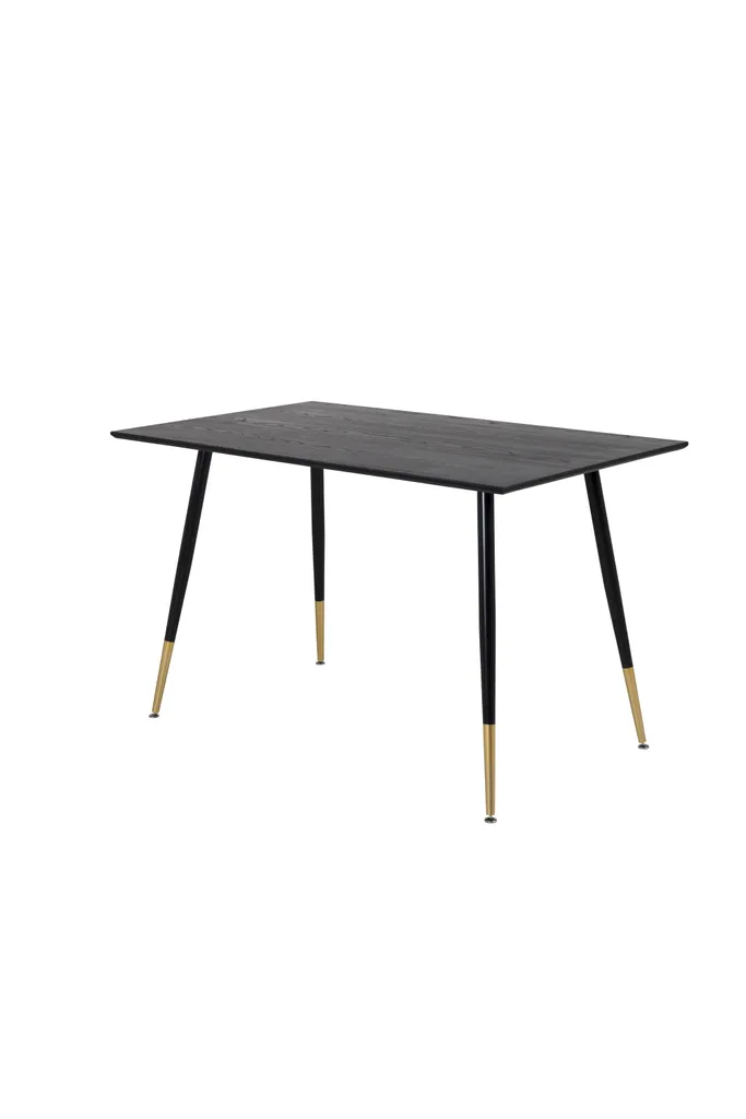 Table à manger Dipp noire 85x120cm en bois et métal style scandinave