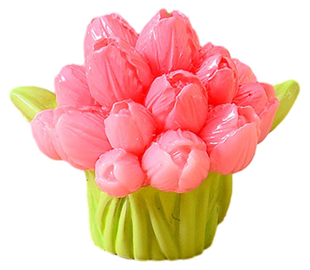 Mini-Kunstblumen aus Kunstharz, Miniatur-Puppenhausblumen-Accessoires, winzige Topfpflanzen, Ornament für Mikrolandschaften, Puppenhaus-Feengarten...