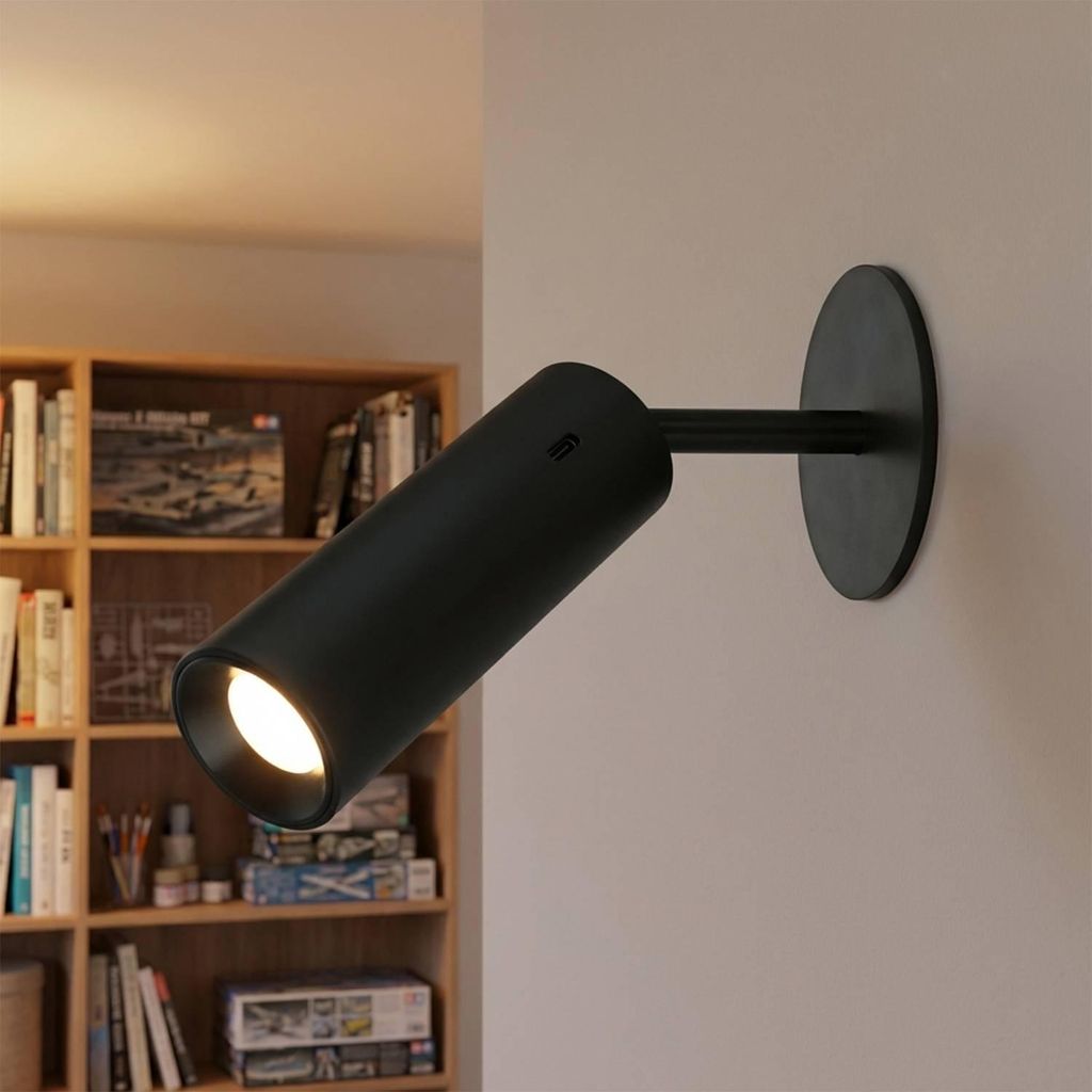 LED Deckenstrahler verstellbar Schwarz rund warmweißes Licht 3000 K 300 lm Modern Spot Lampe Decke
