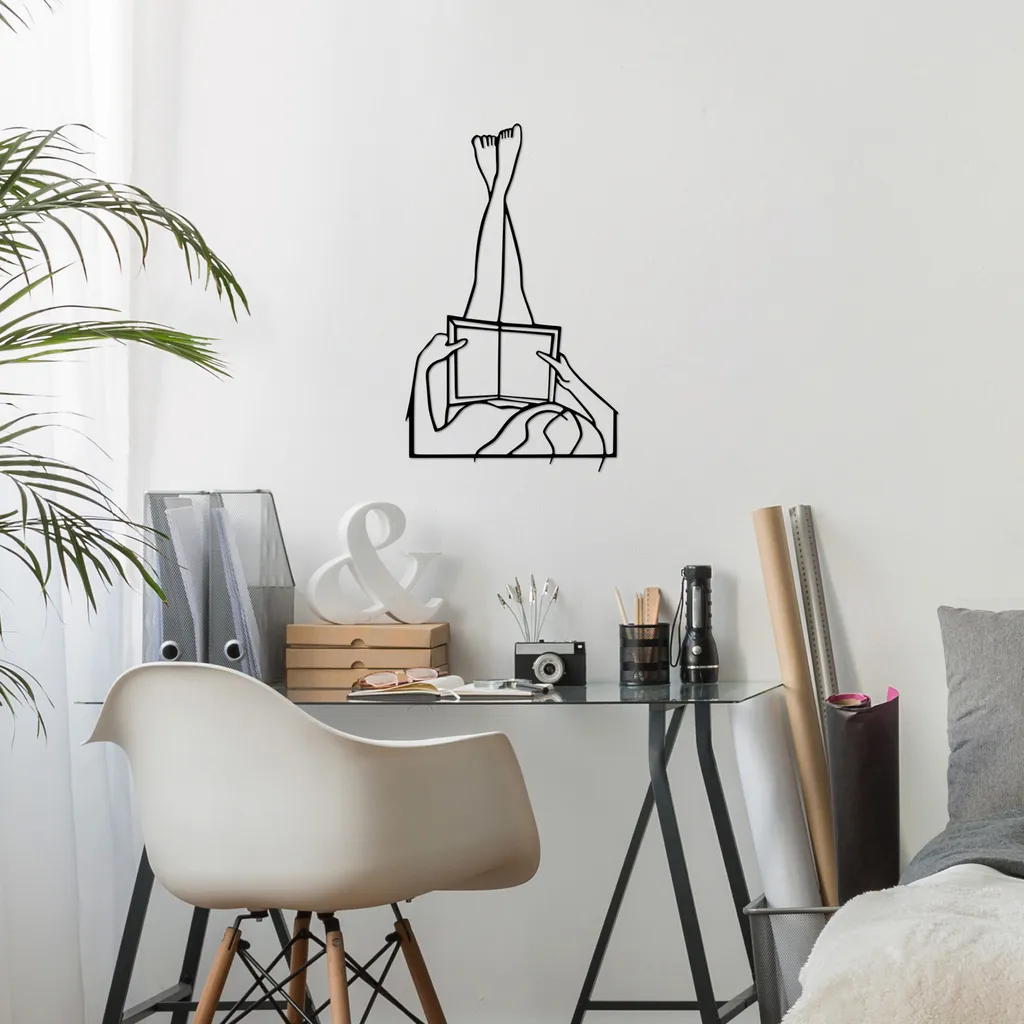 Wallity, i- SKL2492, Nero, Altre decorazioni per la casa, 42 x 69 cm, 100% metallo (Spessore: 1 - 3