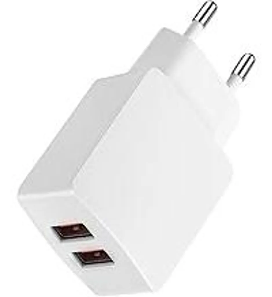Caricabatterie USB, alimentatore a 2 porte 5V/2,1A, 10,5W, spina, adattatore di alimentazione, spina di alimentazione, spina di ricarica compatibile con iPhone, iPod, AirPods, Samsung, Xiaomi Redmi, Oppo, Huawei.