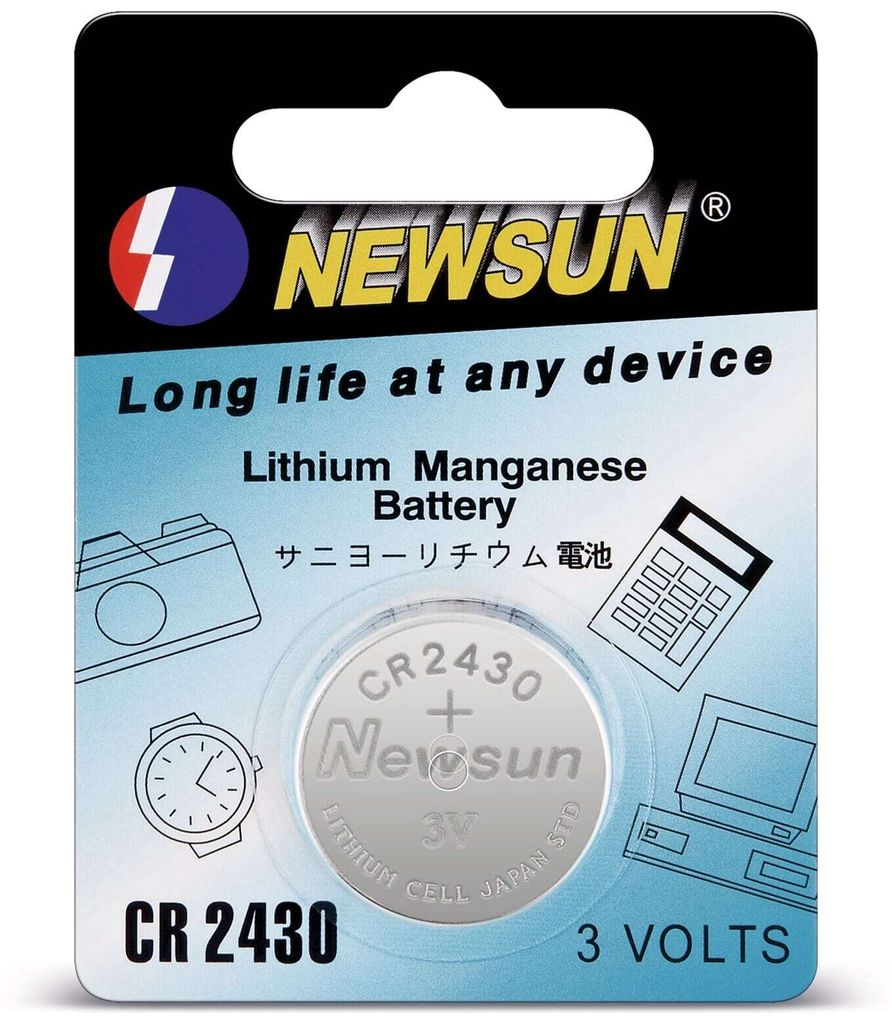 5x VINNIC Lithium-Knopfzelle CR2430 3V